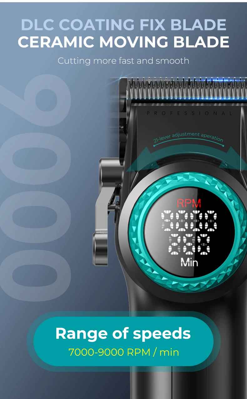 VGR v 001 Hair Trimmer Professional Hair Cutting Machine Clipper Barber Adjustable Haircut Trimmer 9000 RPM Hair Trimmer for Men V-001