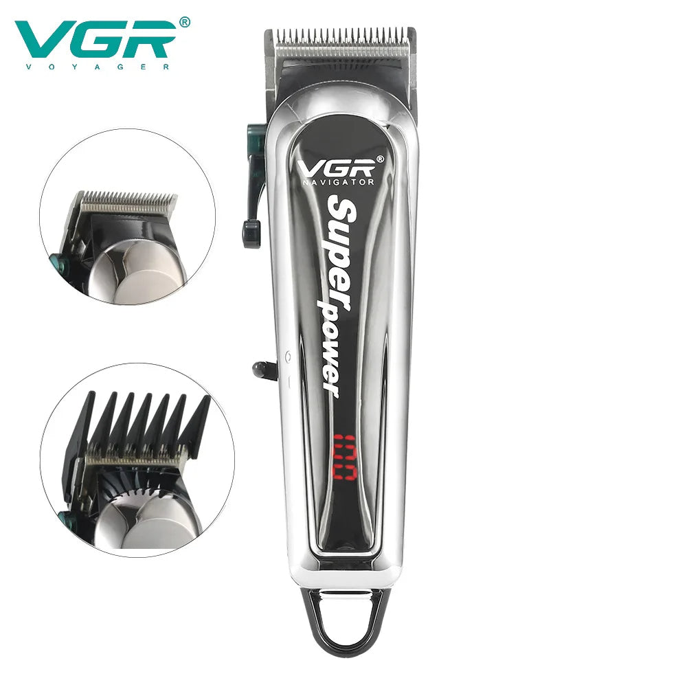 VGR 060 New Electric Hair Clipper Professional Personal Care Barber Limit Comb Household Trimmer For Men Clippers V-060