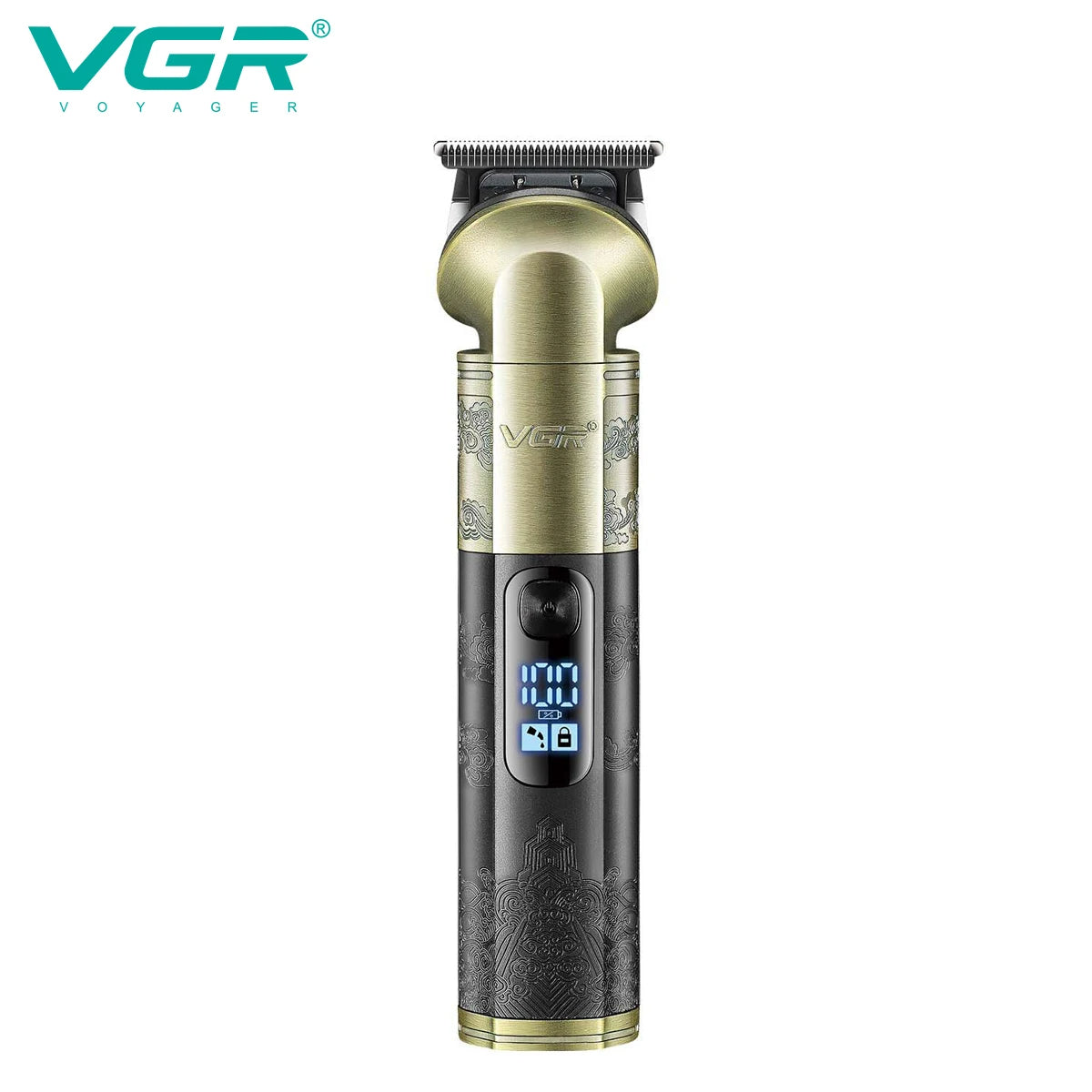 VGR V 296 Magnetic Motor Salon USB Hair Clipper Cordless Rechargeable Metal Carving Scissor Professional Men's Hair Clipper V-296