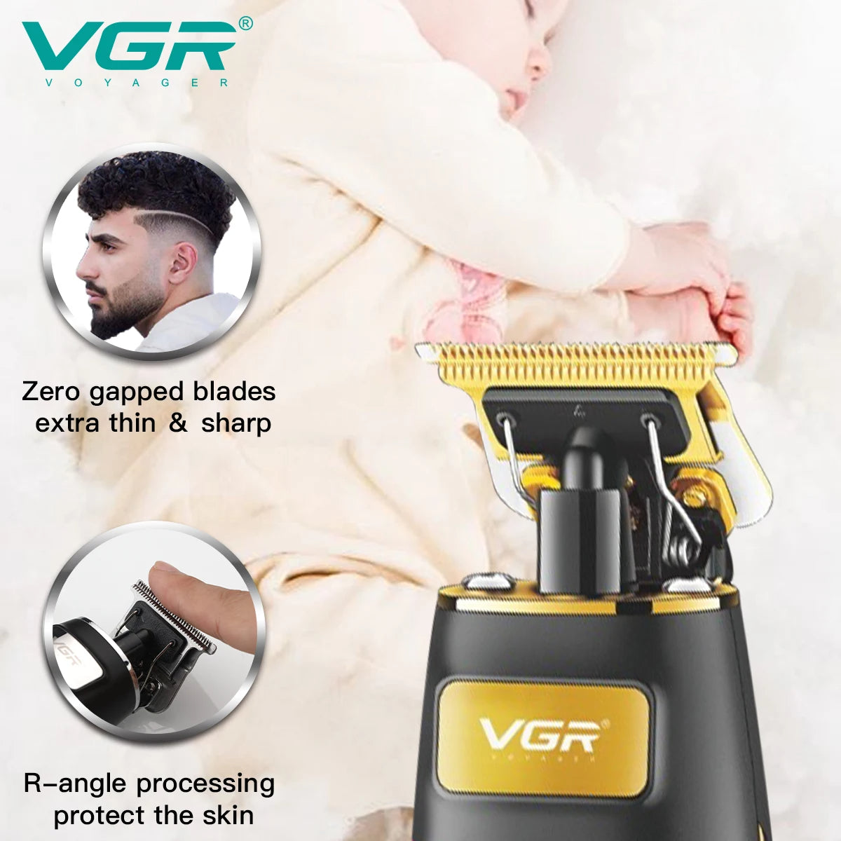 VGR Hair Cutting Machine Professional Hair Clipper Cordless Barber Rechargeable Electri Beard Trimmer Hair Trimmer for Men V-192