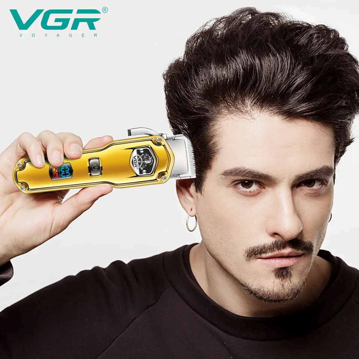 VGR V-693 Powerful Hair Cut Machine Professional Rechargeable Barber Hair Clipper For Men Cordless