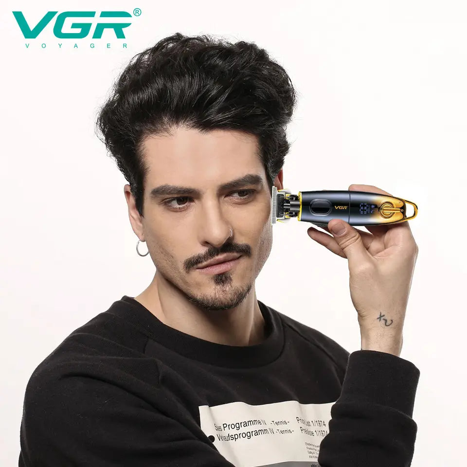 VGR V-979 Hair Trimmer Professional Hair Clipper Electric Hair Cutting Machine LED Display 0mm Cutting Barber Trimmer for Men V 979