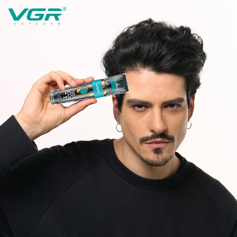 VGR V-695 Hair Clipper Waterproof Hair Cutting Machine Cordless Hair Trimmer Portable Three-speed Adjustment Clipper for Men