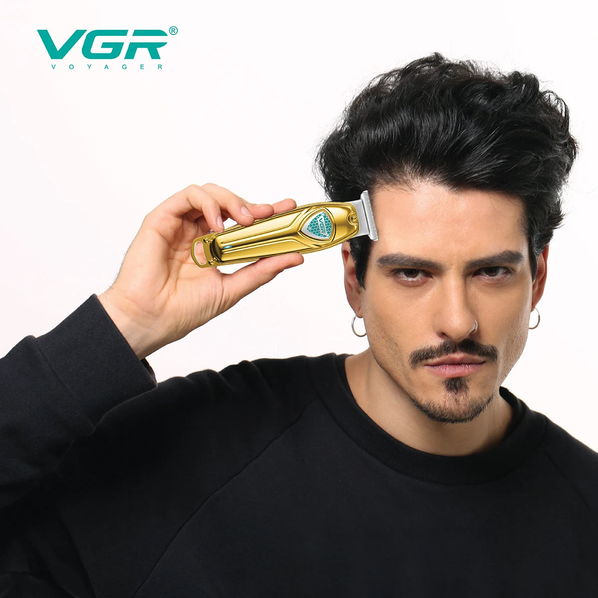 VGR Hair Clipper Rechargeable Hair Cutting Machine Professional Hair Trimmer Cordless Haircut Bald Head 0mm Cutting Blade V-911