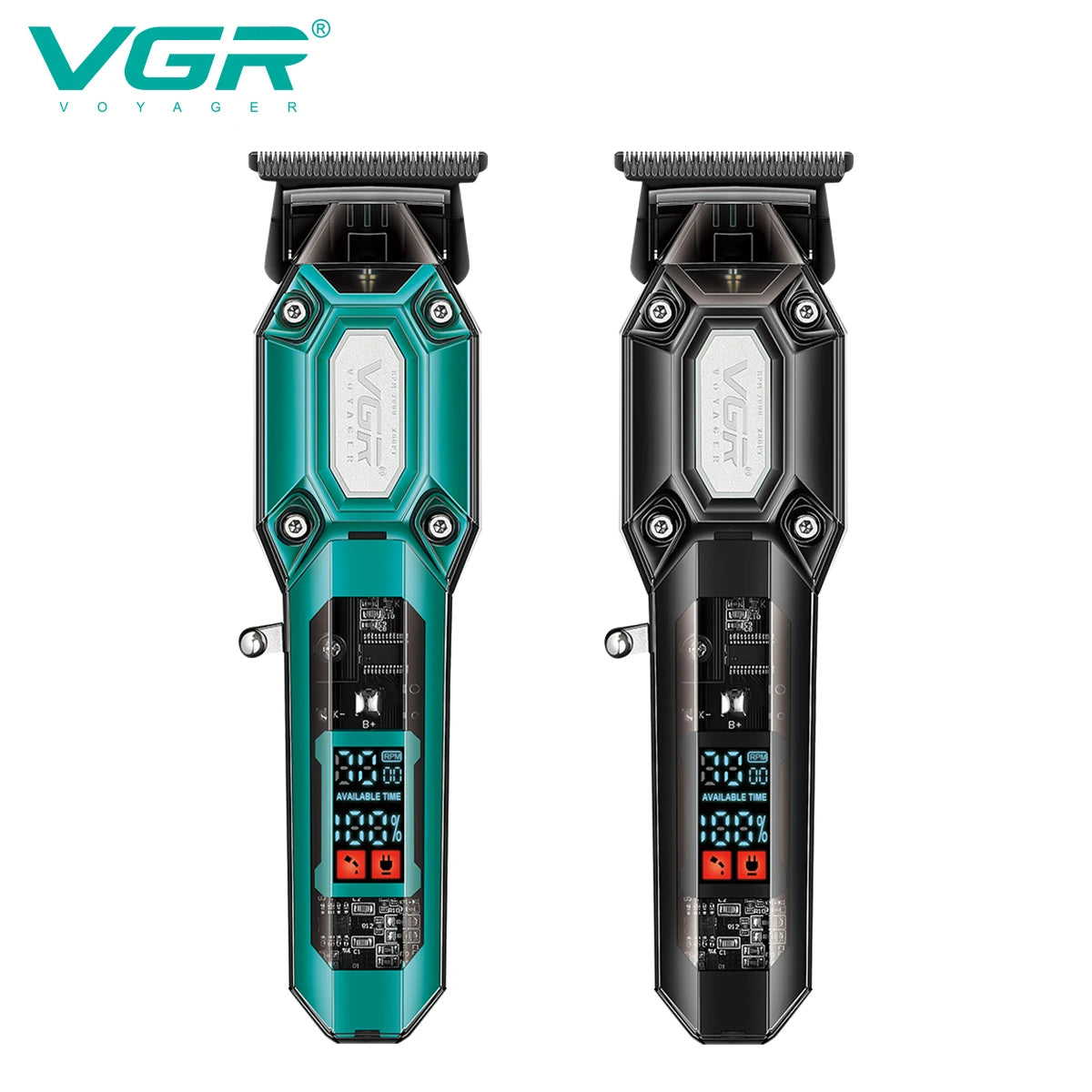VGR v 900 T-shaped blade hair clipper cordless transparent body hair clipper electric rechargeable professional men's hair clipper v-900