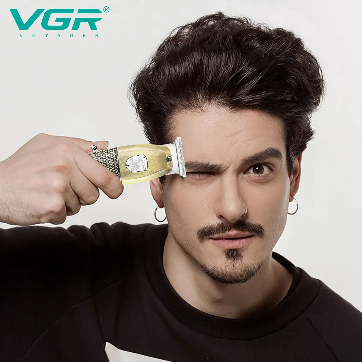 VGR Barber Professional Hair Trimmer For Men Hair Clipper Beard Facial Rechargeable Hair Cutting Machine Haircut For Men V-976