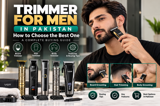 Trimmer for men in Pakistan – VGR beard trimmer, hair trimmer and body grooming buying guide.