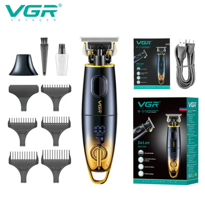 VGR V-979 Hair Trimmer Professional Hair Clipper Electric Hair Cutting Machine LED Display 0mm Cutting Barber Trimmer for Men V 979