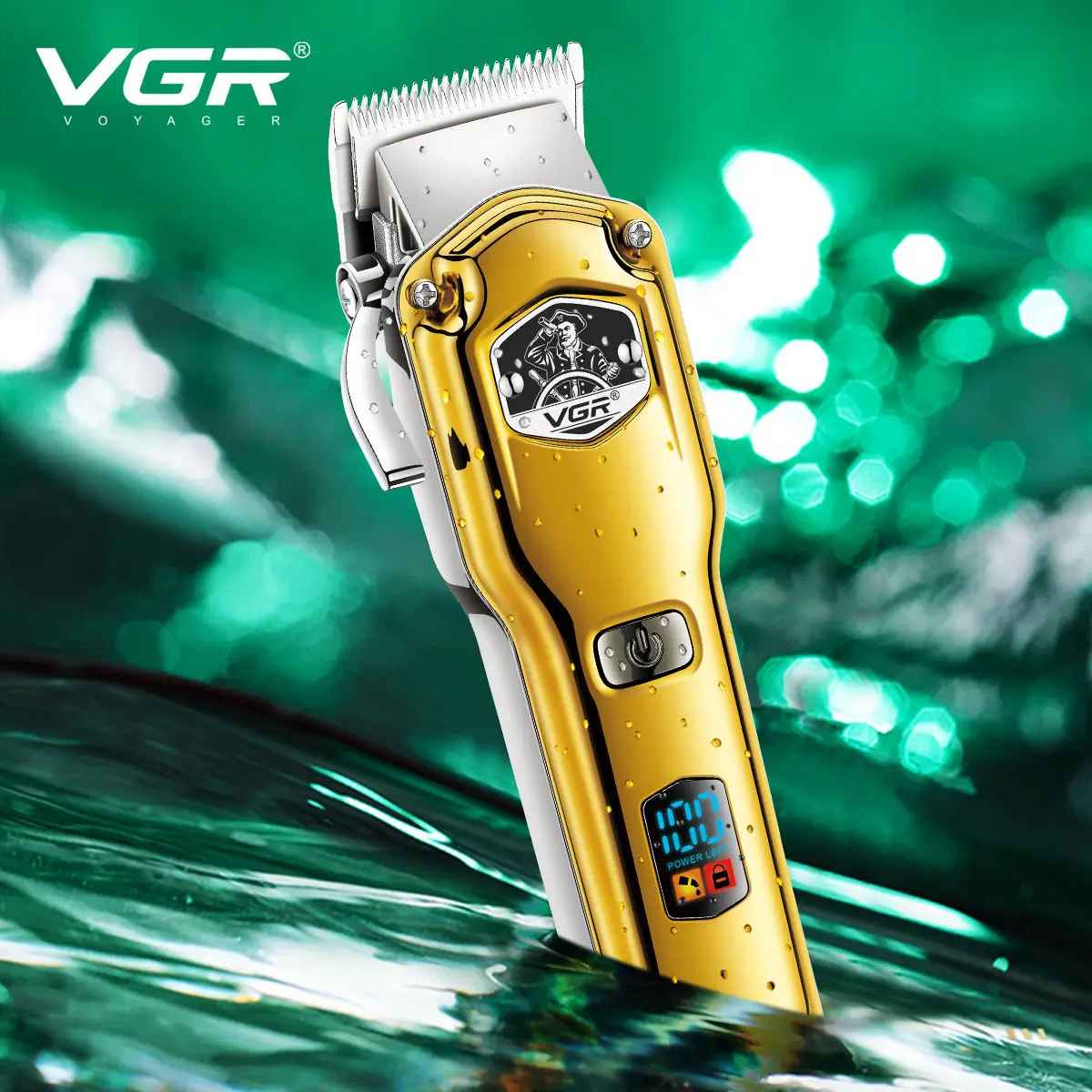 VGR V-693 Powerful Hair Cut Machine Professional Rechargeable Barber Hair Clipper For Men Cordless