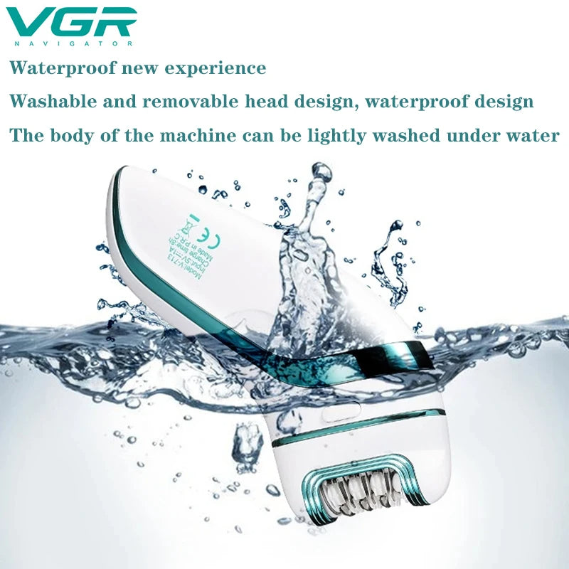 VGR New Full Body Washable 3-in-1 Multi-function USB Rechargeable Electric Shaving and Plucking Device V-713 for Face and Body epilator