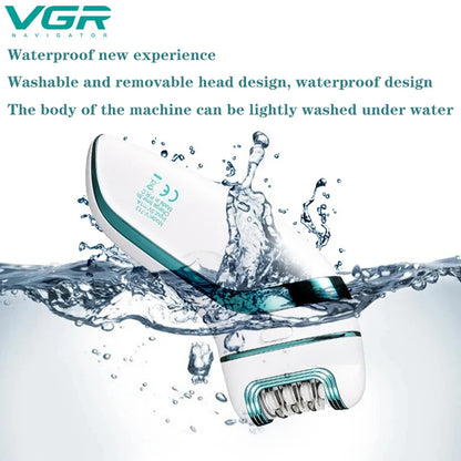 VGR New Full Body Washable 3-in-1 Multi-function USB Rechargeable Electric Shaving and Plucking Device V-713 for Face and Body epilator