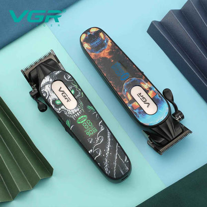 VGR Hair Clipper Professional Trimmer 9000 RPM Barber Hair Cutting Machine Rechargeable Trimmer Metal Clipper for Men V-279