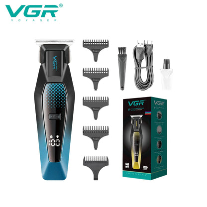 VGR V 253 Professional Hair Trimmer Barber Hair Clipper Electric Man Hair Cutting Adjustable Cordless LED Men's Hair Trimmer V-253