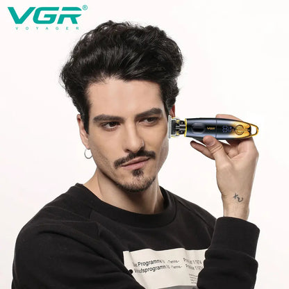 VGR V-979 Hair Trimmer Professional Hair Clipper Electric Hair Cutting Machine LED Display 0mm Cutting Barber Trimmer for Men V 979
