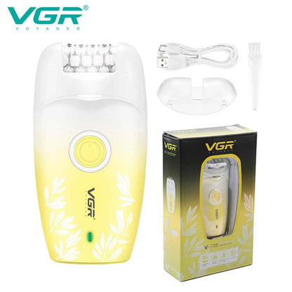 VGR Hair Remover Professional Hair Trimmer Electric Epilator Rechargeable Body Trimmer Portable Trimmer Hair Remover Women V-738
