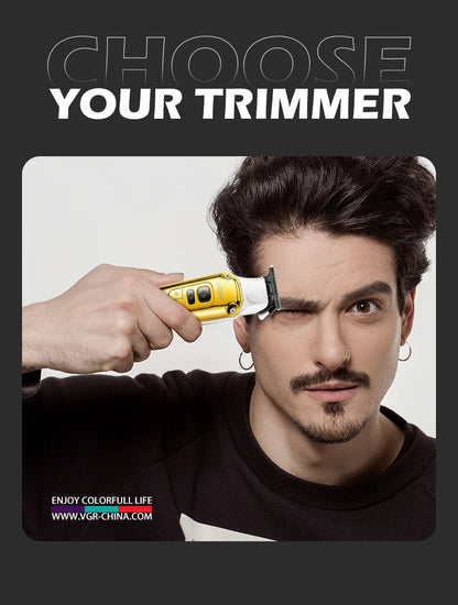 VGR V-931 Hair Clipper Metal Body Hair Trimmer Strong Power Pusher Strong LED Intelligent Digital Display Electric Push Clipper V 931