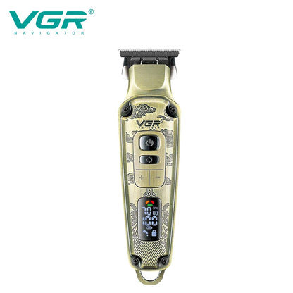 VGR V-901 professional hair trimmer with golden vintage metal body design