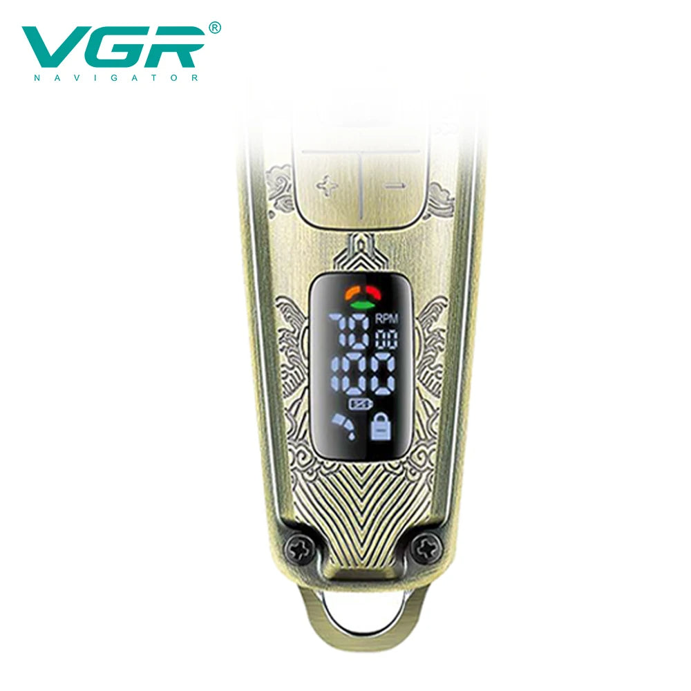 Smart digital LCD display showing RPM speed and battery percentage of VGR V-901