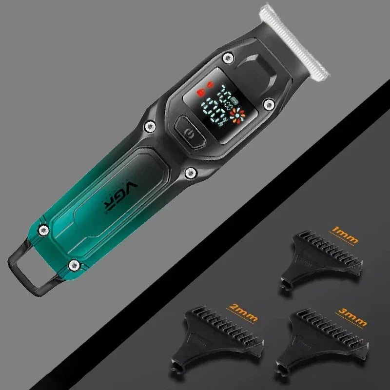 LED digital battery percentage display on VGR V964 electric shaving machine