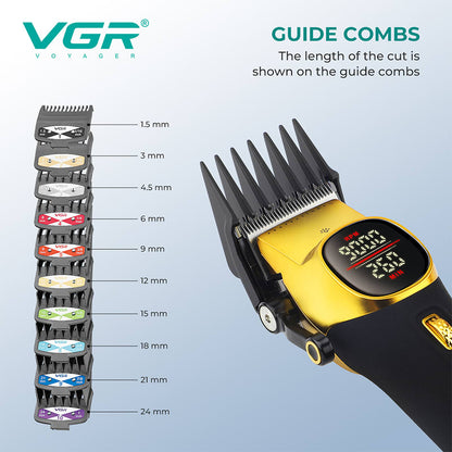 VGR V 885C Hair Cutter Machine Full Set Metal Haircut Machine Rechargeables Full Set Professional 9000 RPM Barber Clipper Sets V-885C HAIR TRIMMER & HAIR CLIPPER