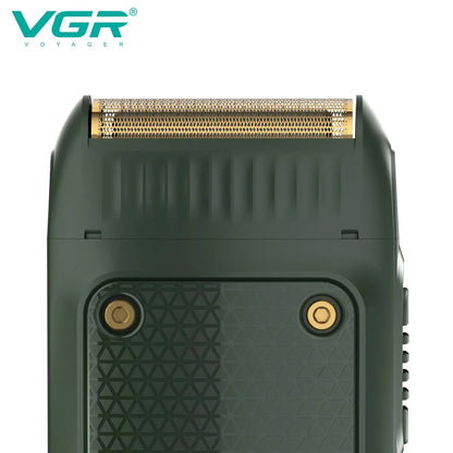 vgr v-353 professional shaver close-up showing the gold-plated ultra-thin foil head for a smooth skin-close shave in pakistan
