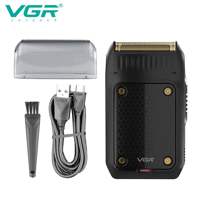 vgr v-353 professional electric shaver kit including usb charging cable cleaning brush and protective cap for men in pakistan