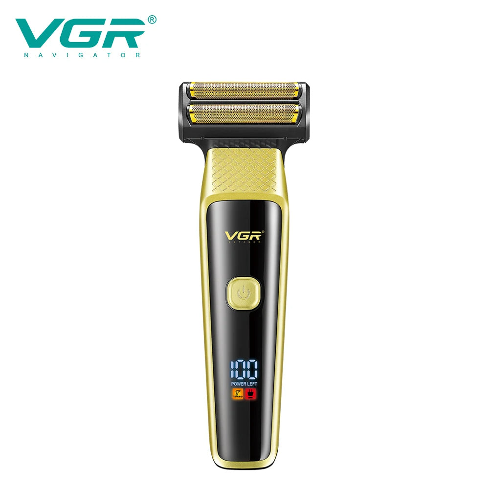 VGR V-366 rechargeable electric foil shaver machine for men with digital LCD display