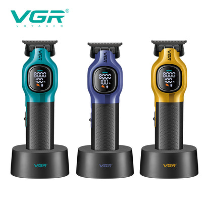 vgr v-886t hair trimmer colors teal purple yellow gold models with smart lcd display and charging base