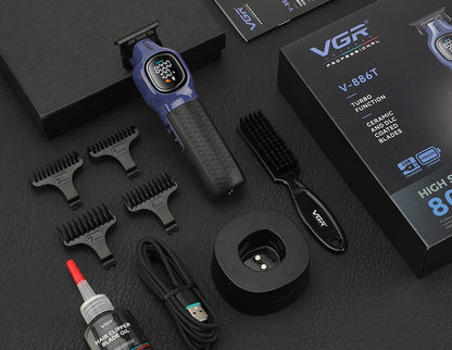 vgr v-886t zero size hair cutting machine purple color trimmer box unboxing package contents for barber shop use
