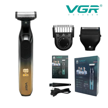 VGR V-361 2 in 1 Electric Shaver for Men | Dual-Sided Razor & Beard Trimmer