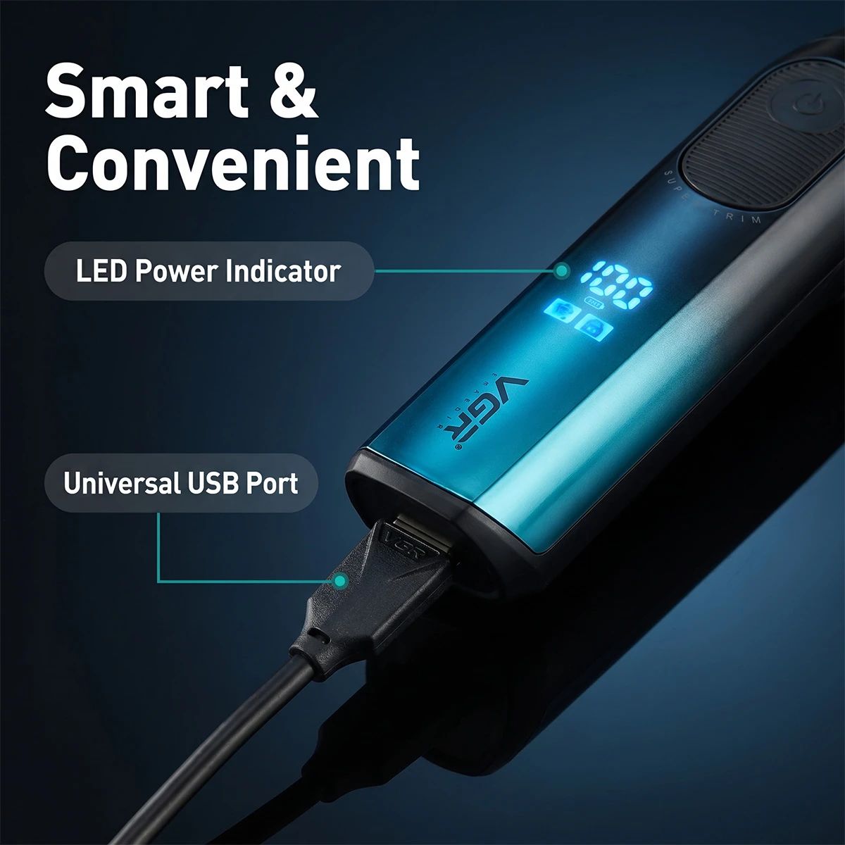 VGR V-361 2 in 1 Electric Shaver for Men | Dual-Sided Razor & Beard Trimmer