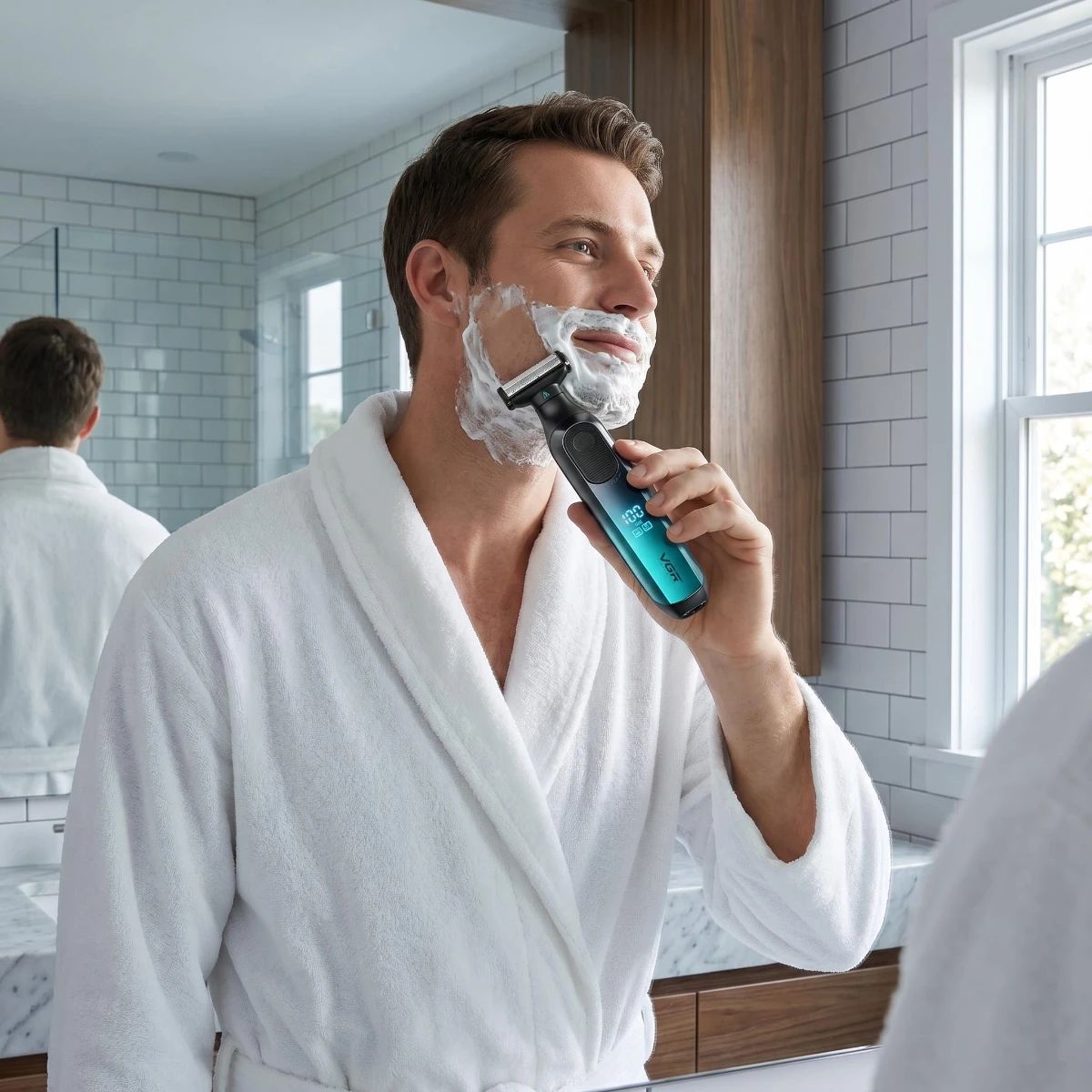 VGR V-361 2 in 1 Electric Shaver for Men | Dual-Sided Razor & Beard Trimmer